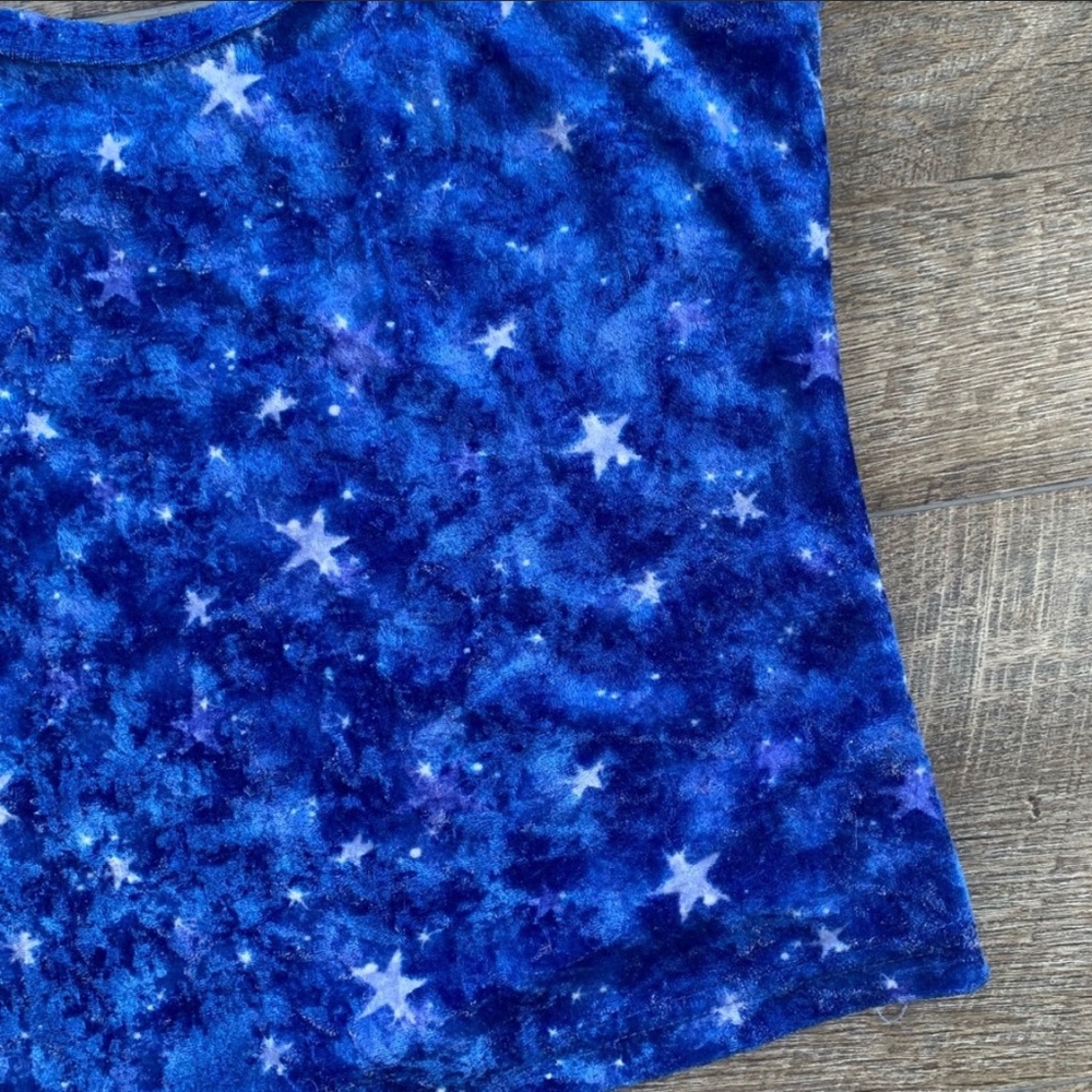 Grunge GlamourChik Blue Star Cropped Tank - Picture 4 of 8